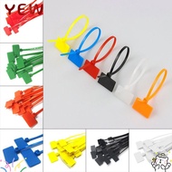 YYE 100pcs Cable Tag Plastic Label Tag Labels Markers Mesh Wire Marker Colorful Tag