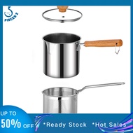 Deep Fryer Pot, Stainless Steel Frying Pan With Strainer Basket, Glass Lid, Handle, Home Kitchen Cooking Tools For Frying Fish, Shrimp, Chicken, Fries