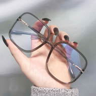 ผู้หญิง แว่นกรอบใหญ่ ทันสมัย Natural Face Square Blue Light Blocking Glasses Neutral Tr90 Frame Styl