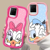 MERAH D-16 Donald Duck Pink red Casing for VIVO V30 Y02a Y21a Y02t Y02 Y21s Y21 Y21t Pro 5G black