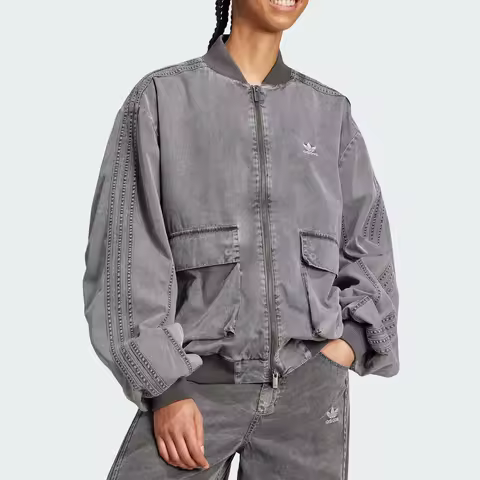 Adidas Originals Three Leaves Women's Sports Loose Jacket Coat JM9264