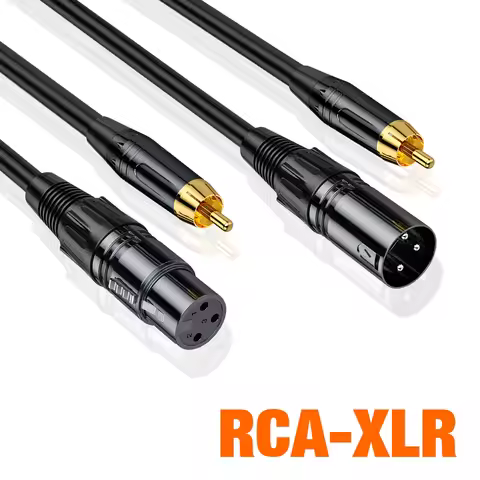 RCA to XLR Male/Female Audio Cable For Amplifier Mixer Speaker Karaoke Microphone Cannon Adapter 1m 