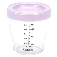 Dailylike Bonbon 嬰兒副食品透明刻度分裝罐  薰衣草紫色  180ml  3個