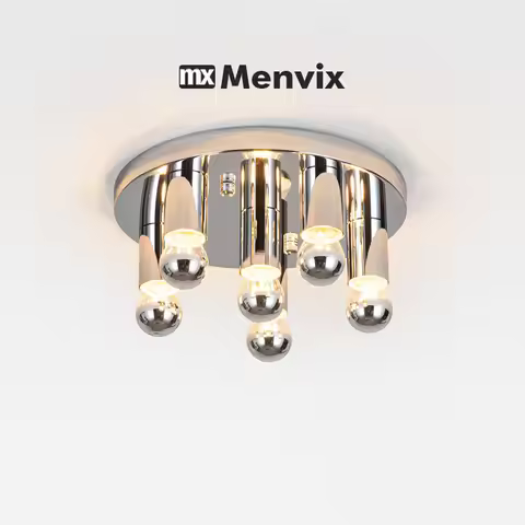 E27 Ceiling Lights 60W Circular LED Ceiling Lamp,Modern Silver Ceiling Lamps for Living Room,Bedroom