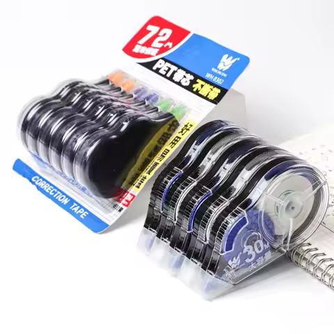 6pcs/Set School Correction Tape Roller Simple Office Supplies Stationery White Sticker Tape Student 
