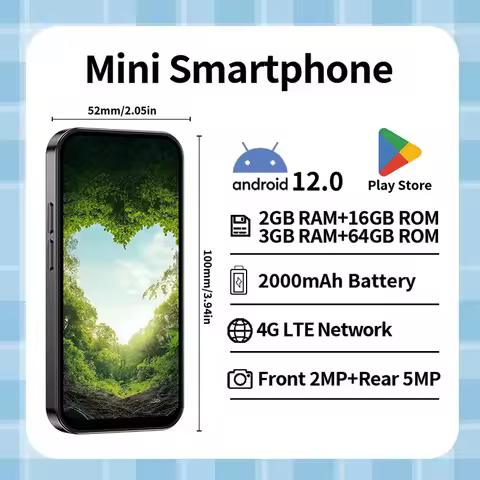 ONEMYTH M17 Pro Dynamic Island 4.0-inch Android 4G Mini Smartphone 3GB RAM 64GB ROM Dual SIM 2000mAh