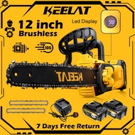 KEELAT 20V 12‘‘/10‘‘Mini Chainsaw Electric ​Portable Cordless Chain Saw Battery  Wood Cutter Saw KEC