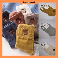 Korean style cartoon bear cotton socks | Stoking Kapas