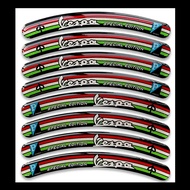 3D Gel Motorcycle Wheel Hub Rim Strip Decal DUNLOP For 16"17"18"21"inch Wheel