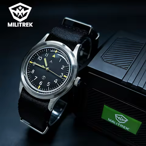 MILITREK MT9003 2026 NEW Men Quartz Watch VH31 36mm Military Pilot Watch Luminous K1 Glass 100M Wate