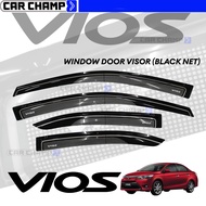 Toyota Vios 2014 to 2018 OEM / INJECTION TYPE Window Door Rain Visor Black / Black Net 2015 2016 201