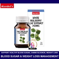 Kordel's White Mulberry Leaf Extract 250mg to reduce post-meal blood glucose and insulin levels (30 veg caps)
