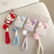 Cartoon Polka Dot kitty Lanyard Plush Suitable For iPhone 17 16 15 14 Pro Max i15 i16 17Pro Phone Ca