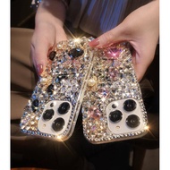 Diamond Case for OnePlus 13 12 12R 11 11R Nord CE4 Lite 13R Pink Crystal Rabbit Rhinestone Phone Cas