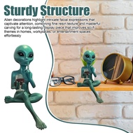 Alien Yard Decorations Alien Room Decor Holding Wine Glass Resin Statue Toy for Garden Shelf Yard Bi