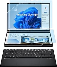4 Pack Blocking Blue Light Screen Protector for New 2025-2024 ASUS Zenbook Duo 2-in-1 Laptop Dual 14