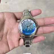 Vintage FOSSIL BIG TIC BLUE FLAME watch, jam FOSSIL BIGTIC NUMBER,Not Nike triax, not jam oakley