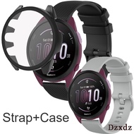 Silicone Strap with Case Accessories Band Bracelet for Garmin Forerunner 165 Non Music / Music cover