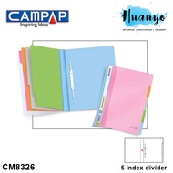 Campap CM8326 Index Management File A4 with 5 Index Divider