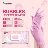 BERGAMOT BUBBLES PINK NITRILE MULTIPURPOSE GLOVES