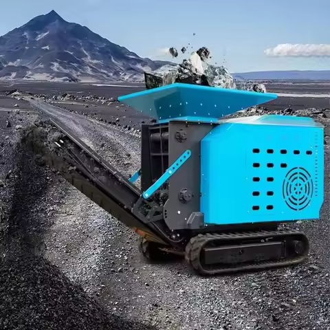 High Quality 3T/H Mobile Jaw Crusher Mini Portable Stone Rock Concrete Crusher for Sale Jaw Crawler-