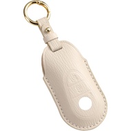 Genuine Leather Key Fob Cover Case for Mercedes-Benz C E S Class GLC CLE EQE EQS C260 C300 AMG GLC30