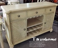 美式復古簡約經典風格珍珠白色典雅多功能實用餐邊櫃,酒櫃,玄關櫃,收納櫃.
呎吋:140L X 46D X 68H CM