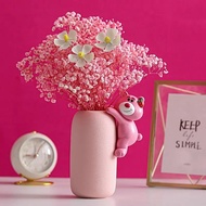 Strawberry Bear Ceramic Vase Pen Holder Home Decor Room Decor Cute Decoration Decoration Living Room