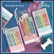 [READY STOCK](9PCS/PACK)Korean Stationery 0.5mm Morandi Colorful Gel Pen Highlighter Drawing Marker 
