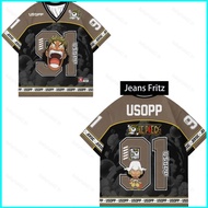 BH2 One Piece number 91 Jersey Usopp T-shirt short sleeve top tee streetwear HB2