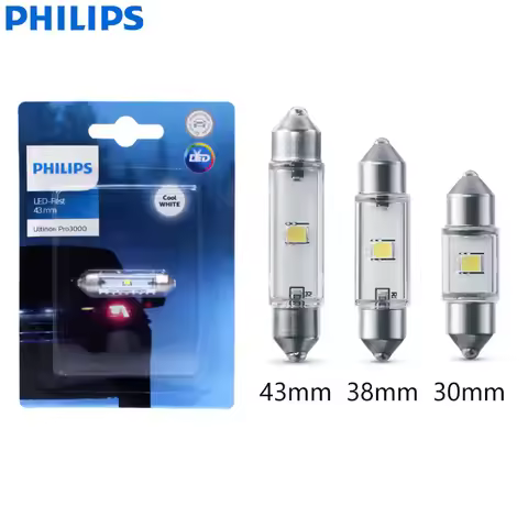 Philips Ultinon Pro3000 C5W LED Fest 38mm 30mm 43mm Festoon Car Signal Side Lamp 6000K Cool White In