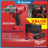 Milwaukee M18 FUEL™ 3/4" High Torque Impact Wrench ONEFHIWF34-502C