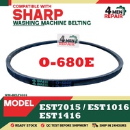 0-680E / EST7015 / EST1016 / EST1416 COMPATIBLE WITH SHARP WASHING MACHINE BELTING GEARBOX BELTING B