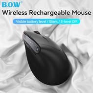 BOW MD190L MAX/MW190L MAX Wireless Ergonomic Mouse  2.4G/Dual-Mode Silent Portable Rechargable Mouse