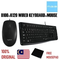 LOGITECH MK120 K120+B100 KEYBOARD MOUSE USB SET. SIMILAR MK220 G103 M170 M331 M330 MK235 MK120 M187 