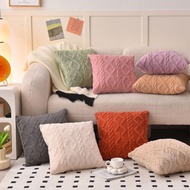 Plush 3D Diamond Jacquard Throw Pillow Covers, Solid Color Fluffy Textured Decorative Cushion Cases 