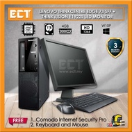 [Clearance] (Refurbished) Lenovo ThinkCentre Edge 73 SFF Desktop (i5-4460S 3.40GHz,1TB,4GB,W10P) + E
