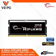 G.SKILL GSKILL RIPJAWS DDR5 NOTEOOK (SO-DIMM)/DDR5-5600/CL46-45-45/1.10V/48GB(1x48GB)/XMP3.0 Support