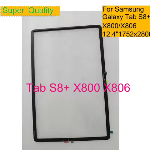 For Samsung Galaxy Tab S8+ X800 Touch Screen Panel Tablet S8 Plus 5G X806 Front Outer LCD Glass Lens