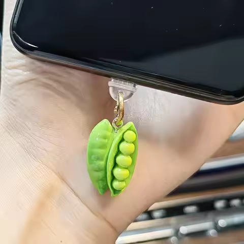 3D vegetable pumpkin Pendant Phone Dust Plug Accessories Decoration Bracelet for iPhone for Samsung 