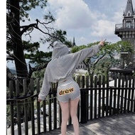 Set of women's plaid jacket with hood Drew mix shorts 3 Piece autumn and winter lk