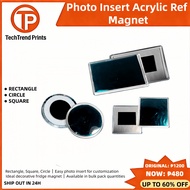Acrylic Photo Insert Ref Magnet Rectangle Square Circle Custom Fridge Souvenir Magnet