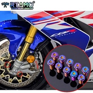 หมุดไททาเนียม RuiMo สำหรับ Honda CBR1000RRR SP Fire Blade 2023-24 หมุดไททาเนียมสีน้ำเงิน หมุดเหล็กกล