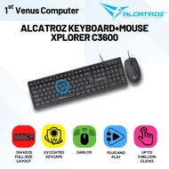 Alcatroz Xplorer C3600 Silent and Spill Proof Gaming Keyboard + Mouse Combo - Warranty / KEY01-ALC