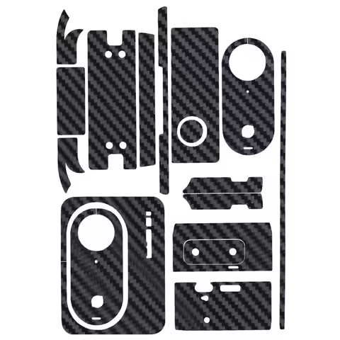 3D Carbon Fiber Grain Sticker Protective Film Full Cover Scratch-proof Decal Removable Skin for Inst