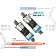 BIKE MIDDLE SHAFT - SHIMANO BB UN300 BEARING - 113mm, 19.5mm (SQUARE CORE)