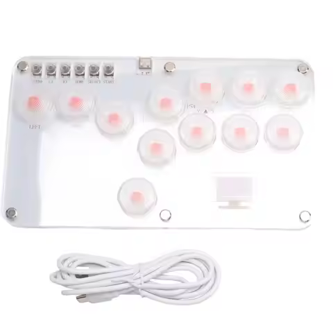 Fighting Stick Controller Colorful RGB Light Fighting Game Arcade Game Keyboard For PC PS3 PS4 Switc