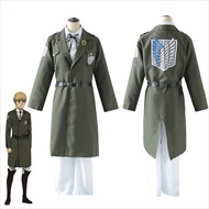 Attack On Titan Season 4 Trench Coat Hulk Survey Corps Cosplay Cosplay Cosplay Cosmet Military Green