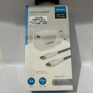 IPHONE VIVAN Quick Charger Power Type-C to Lightning 20Watt 3Aiphone