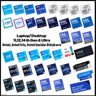 Intel Core i7, i7 11th Gen, i9, i3, i5, i7 13th Gen Pentium Celeron Pentium Gold Laptop Desktop Labe